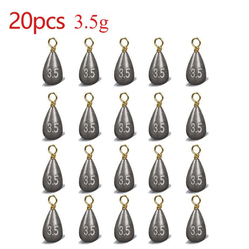 Lot of 20 teardrop weights