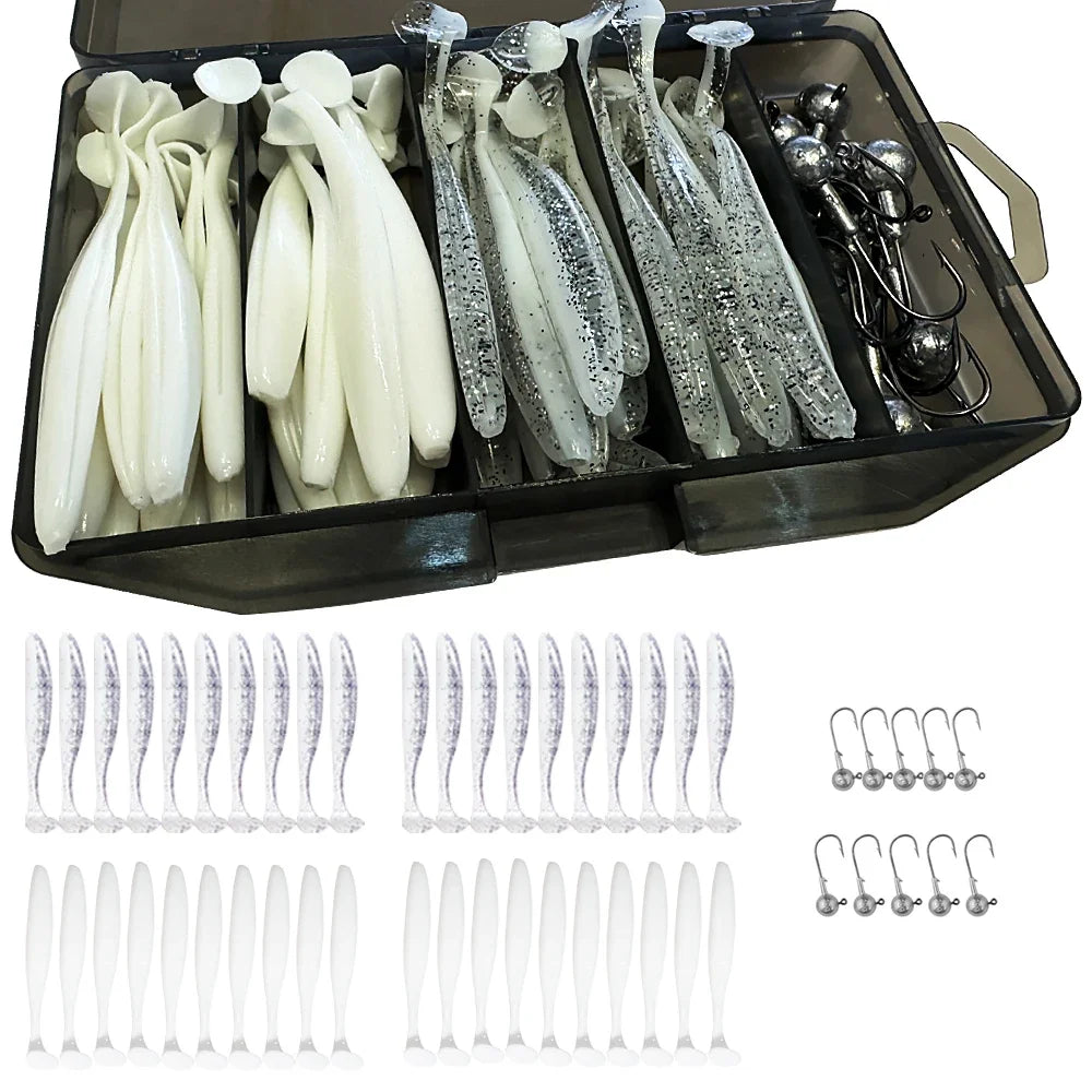 Kit Swimbaits Blandos con Cabezas plomadas