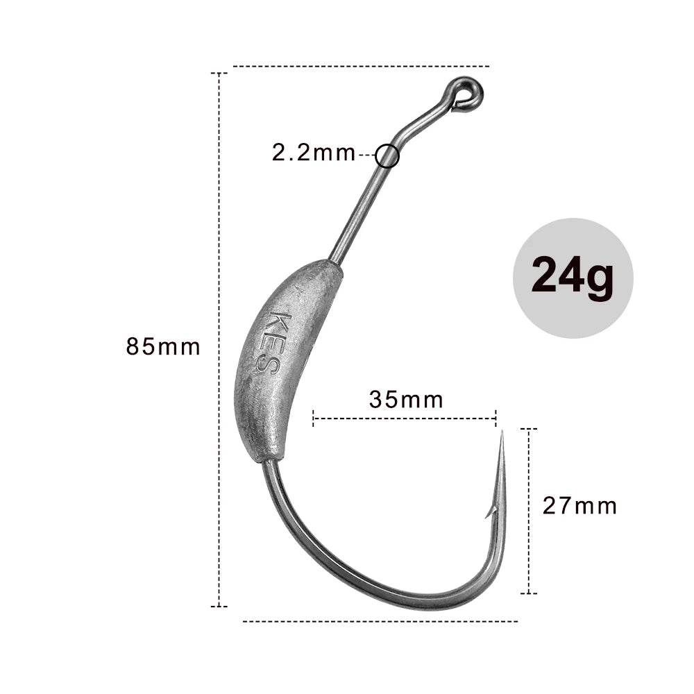 ESFISHING Anzuelo Muelle 5pcs