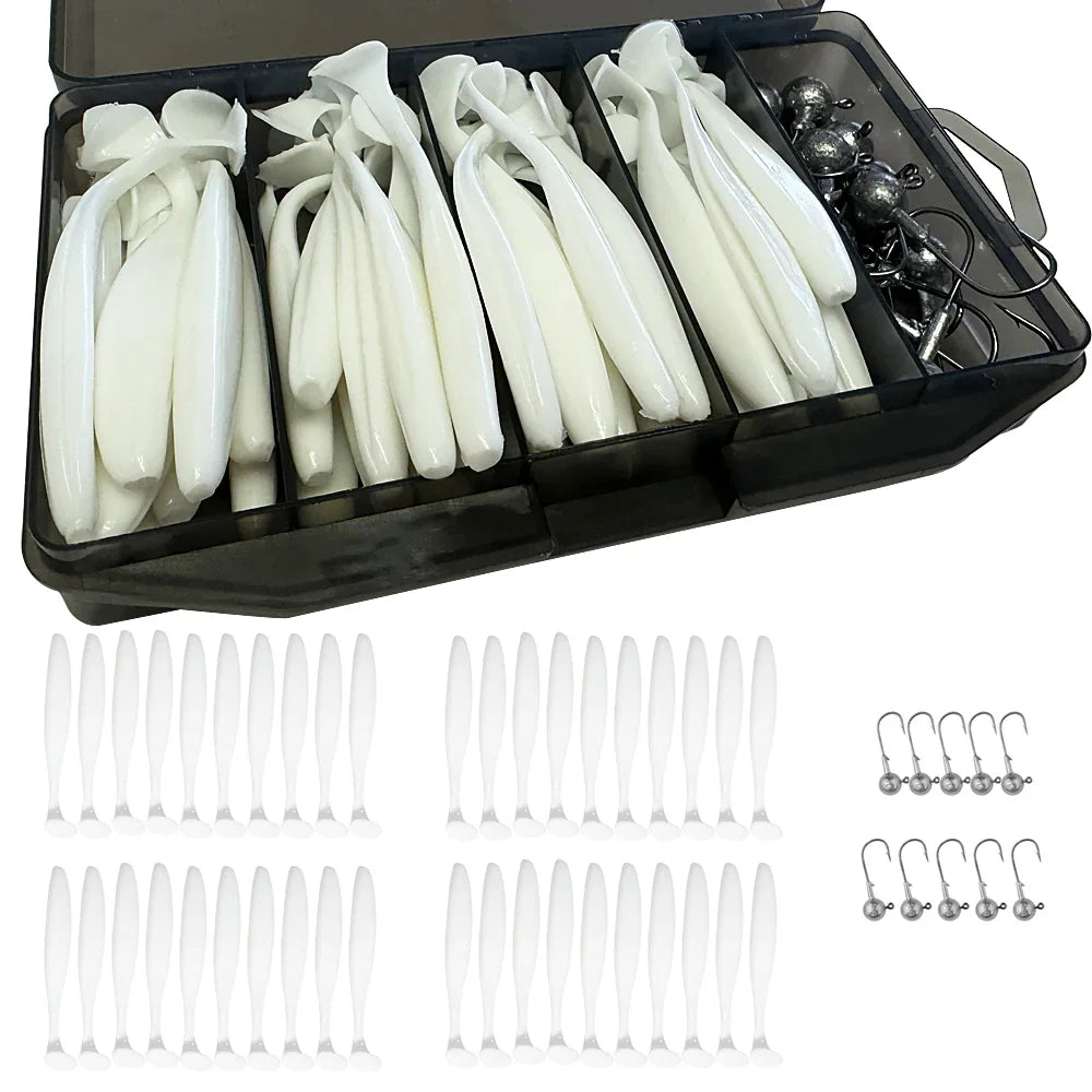 Kit Swimbaits Blandos con Cabezas plomadas