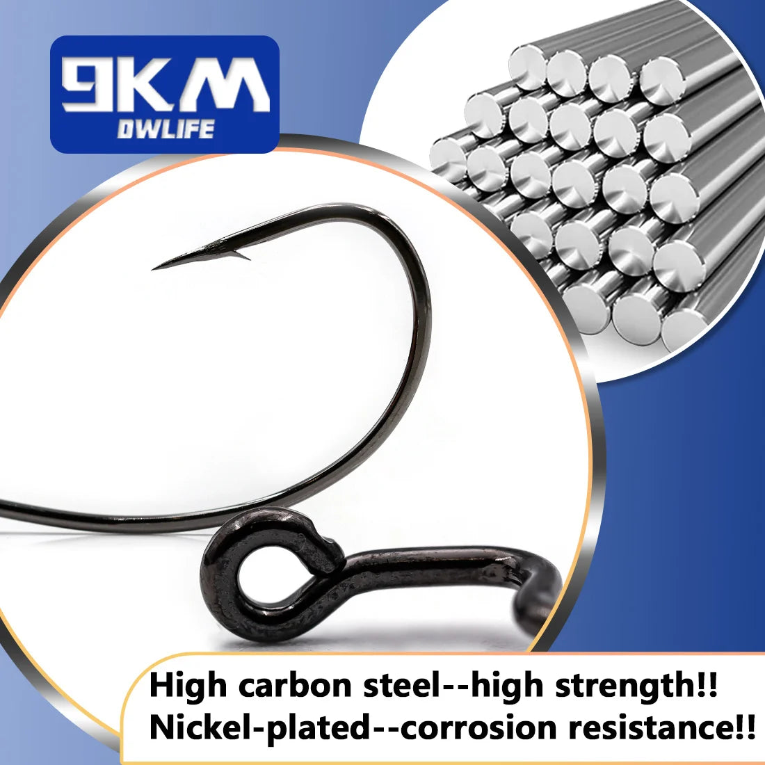 Curved hooks 9KM 25 pcs 