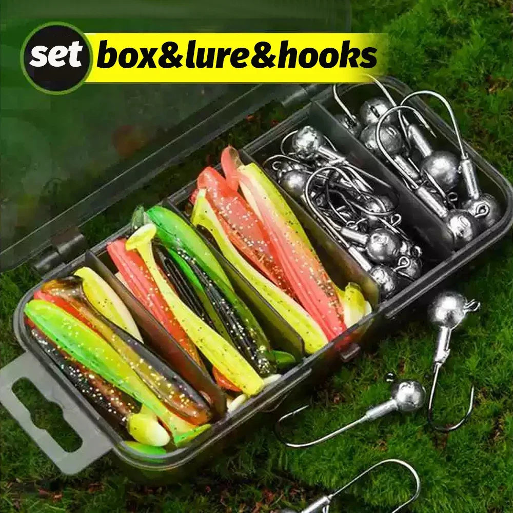 Kit Swimbaits Blandos con Cabezas plomadas