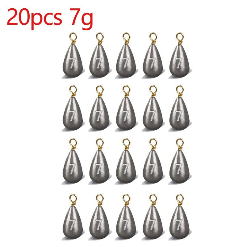 Lot of 20 teardrop weights