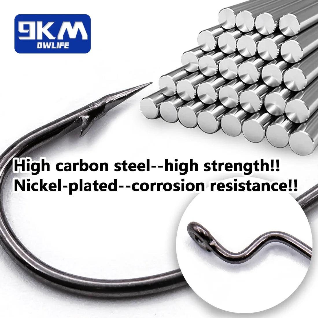 Hooks 9KM 50/100/200 pcs 