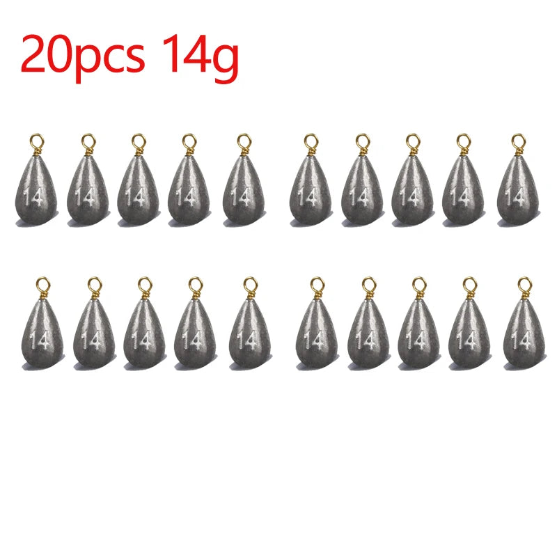 Lot of 20 teardrop weights