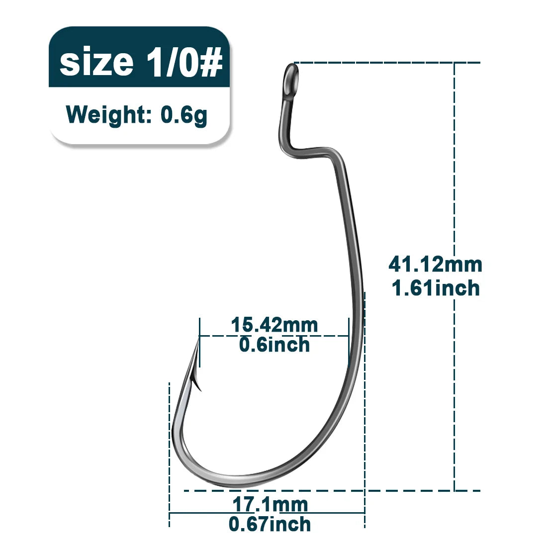 Curved hooks 9KM 25 pcs 