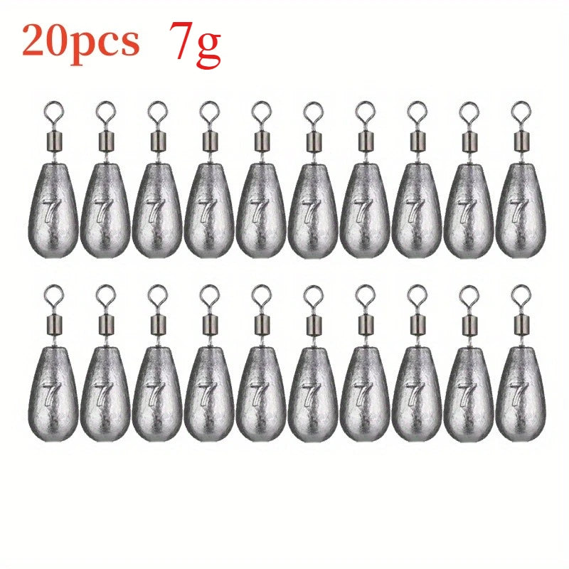 Lot of 20 teardrop weights