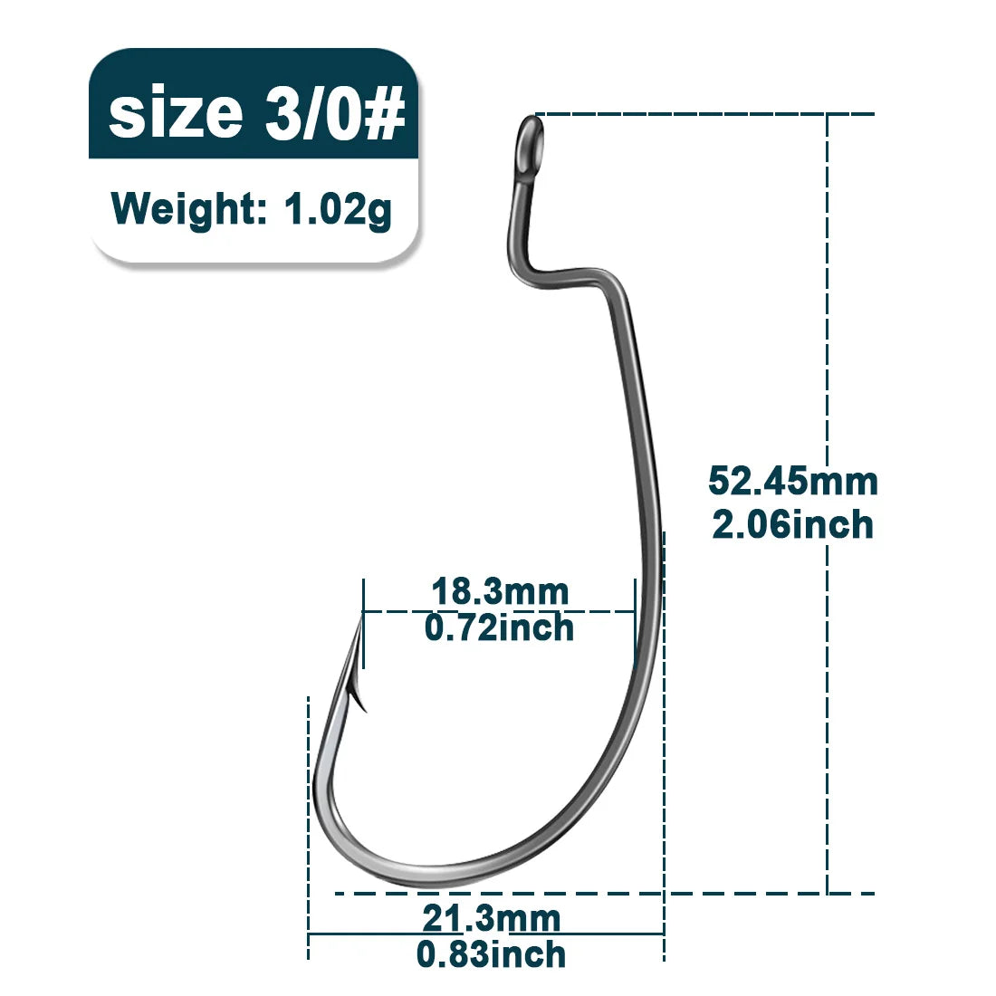 Curved hooks 9KM 25 pcs 
