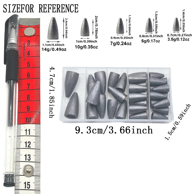 Lot of 32 bullet leads