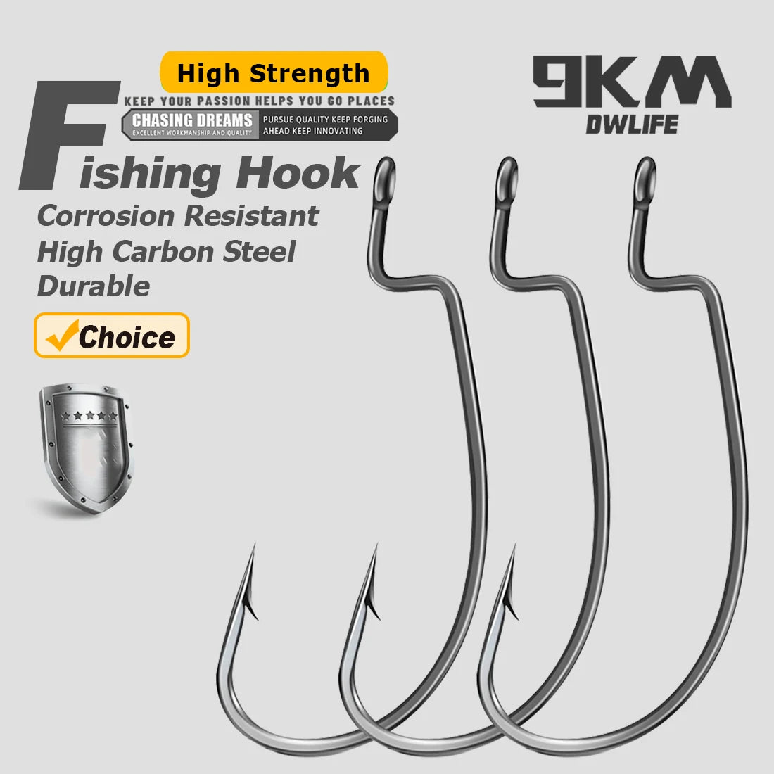 Curved hooks 9KM 25 pcs 