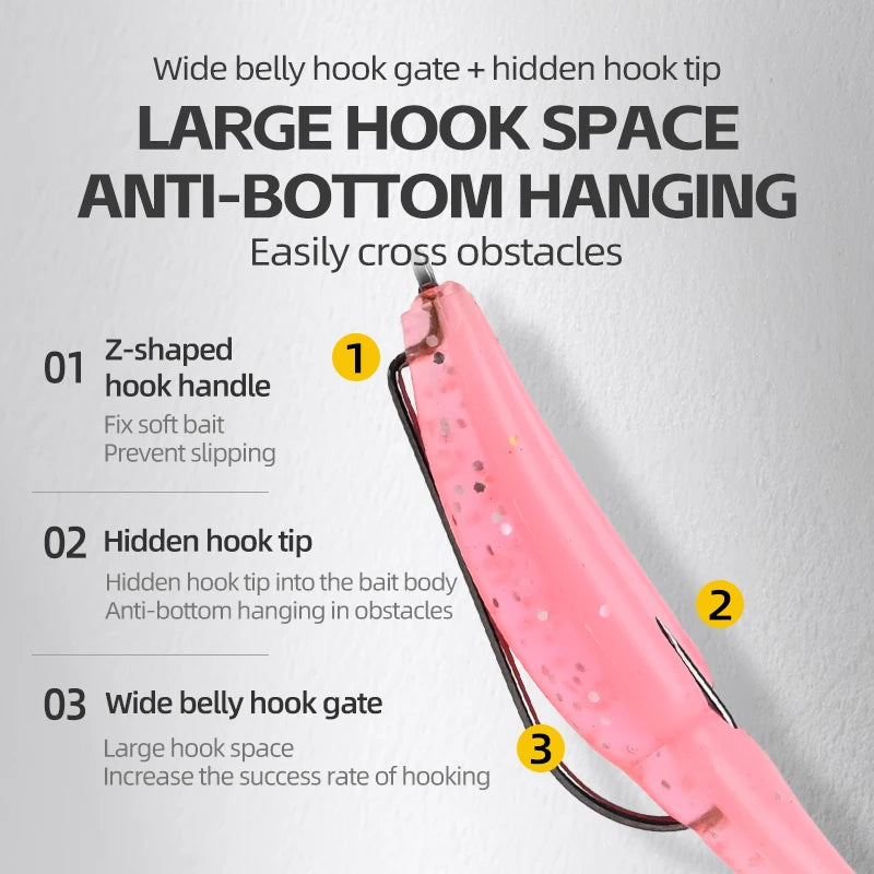 Anzuelos rectos Meredith 50 pcs