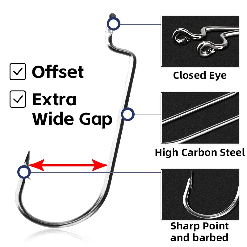 Anzuelos rectos Meredith 50 pcs