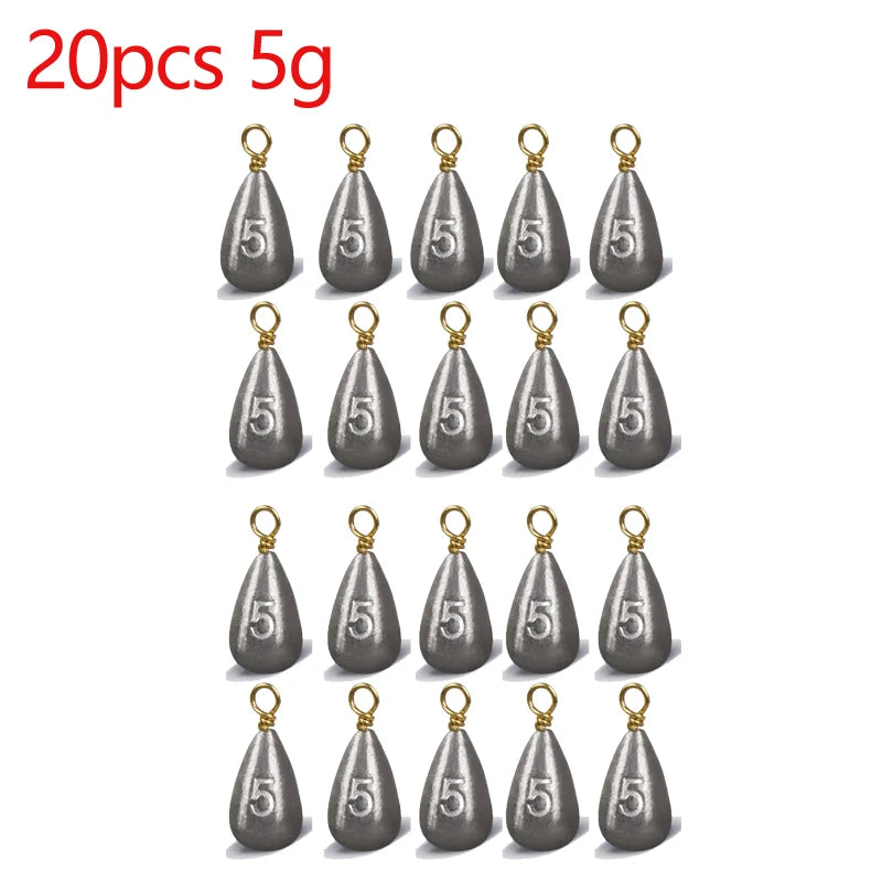 Lot of 20 teardrop weights