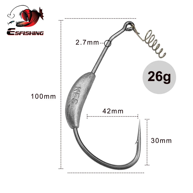 ESFISHING Anzuelo Muelle 5pcs